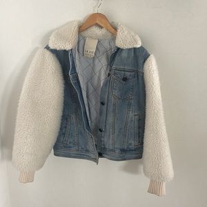 Denim & Faux Fur Jacket  - light denim